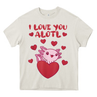 Cream i love you alotl aolotl valentine's day heart aolotl lover Heavy Core Tee - lanVoArt