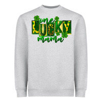 Heather Grey one lucky mama st patricks Heavyweight Sweatshirt - FaDigitalArtStudio