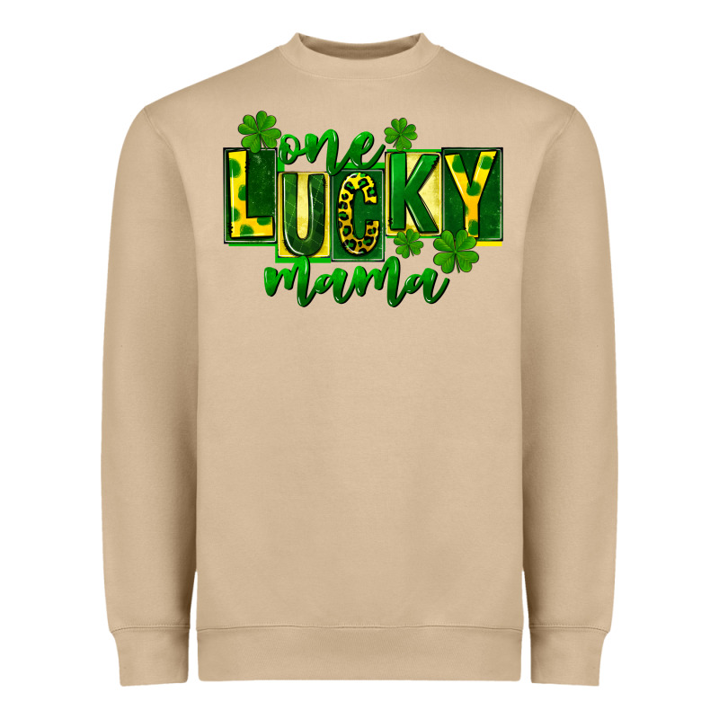 One Lucky Mama St Patricks Heavyweight Sweatshirt by FaDigitalArtStudio | Teevron