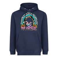 Navy nurse rainbow Heavyweight Hoodie - SublimationCraftShop