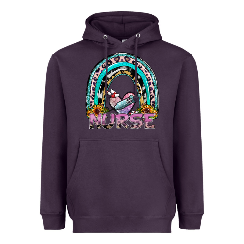 Nurse Rainbow Heavyweight Hoodie by SublimationCraftShop | Teevron