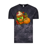 Cloud Black Fall pumpkin coffee Vintage Tee - NancyCooperArtShop
