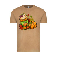 Fall Pumpkin Coffee Vintage Tee | Teevron