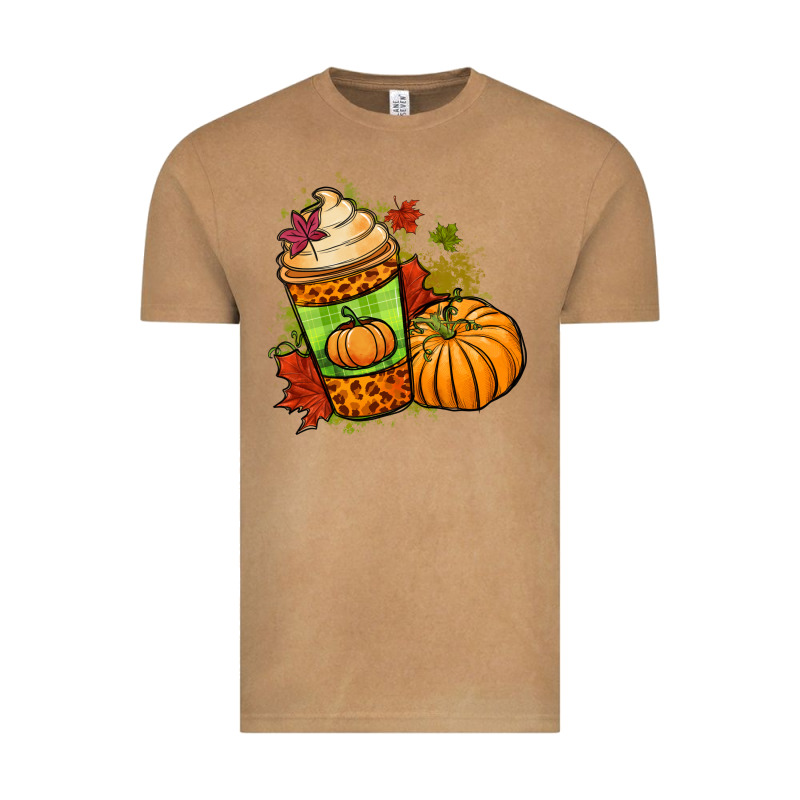 Fall Pumpkin Coffee Vintage Tee by NancyCooperArtShop | Teevron