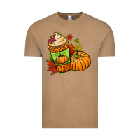 Vintage Coffee Fall pumpkin coffee Vintage Tee - NancyCooperArtShop