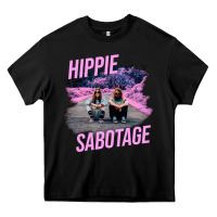 Black hippie sabotage aesthetic style photo with text Heavy Core Tee - lanVoArt