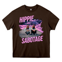 Chocolate Brown hippie sabotage aesthetic style photo with text Heavy Core Tee - lanVoArt