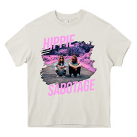 Cream hippie sabotage aesthetic style photo with text Heavy Core Tee - lanVoArt