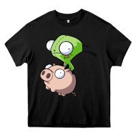 Black invader zim Heavy Core Tee - lanVoArt