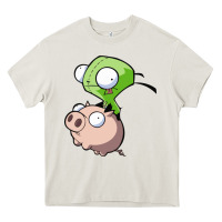 Cream invader zim Heavy Core Tee - lanVoArt