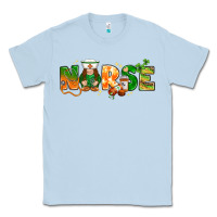 Dusty Blue st patricks day nurse with gnome Classic Tee - NancyCooperArtShop