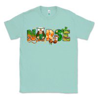 Seafoam st patricks day nurse with gnome Classic Tee - NancyCooperArtShop