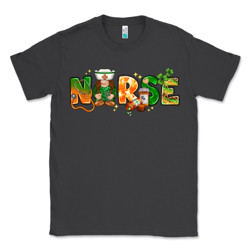 St Patricks Day Nurse With Gnome Classic Tee by NancyCooperArtShop | Teevron