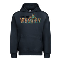 Navy you are worthy cross Urban Hoodie - BarkalooDesign