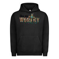 Pigment Black you are worthy cross Urban Hoodie - BarkalooDesign