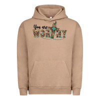 Pigment Burro you are worthy cross Urban Hoodie - BarkalooDesign