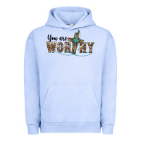 Pigment Grape Ice you are worthy cross Urban Hoodie - BarkalooDesign