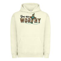 Pigment Pistachio you are worthy cross Urban Hoodie - BarkalooDesign