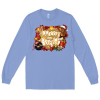 Colony Blue merry and bright Long Sleeve Tee - CowGirlArtShop