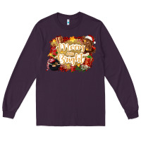Plum merry and bright Long Sleeve Tee - CowGirlArtShop