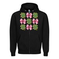 Black clover bow Zipper Hoodie - CowhideDigitalArt