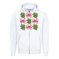 White clover bow Zipper Hoodie - CowhideDigitalArt