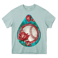 Arona baseball and western roses teardrop  7 Heavy Core Tee - BundleAndBundleShop