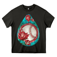 Asphalt baseball and western roses teardrop  7 Heavy Core Tee - BundleAndBundleShop