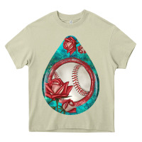 Mossy baseball and western roses teardrop  7 Heavy Core Tee - BundleAndBundleShop