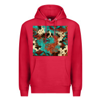 Cardinal Serape Turquoise Glitter Cowhide  Tooled Leather  Tumbler Premium Hoodie - FaDigitalArtStudio