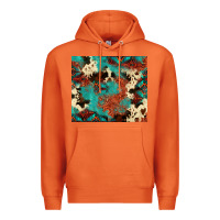 Carrot Serape Turquoise Glitter Cowhide  Tooled Leather  Tumbler Premium Hoodie - FaDigitalArtStudio