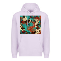 Lilac Serape Turquoise Glitter Cowhide  Tooled Leather  Tumbler Premium Hoodie - FaDigitalArtStudio