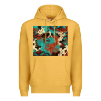Mustard Serape Turquoise Glitter Cowhide  Tooled Leather  Tumbler Premium Hoodie - FaDigitalArtStudio