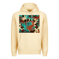 Pina Colada Serape Turquoise Glitter Cowhide  Tooled Leather  Tumbler Premium Hoodie - FaDigitalArtStudio