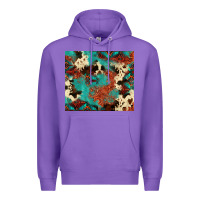 Purple Serape Turquoise Glitter Cowhide  Tooled Leather  Tumbler Premium Hoodie - FaDigitalArtStudio