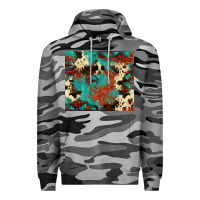 Slate Camo Serape Turquoise Glitter Cowhide  Tooled Leather  Tumbler Premium Hoodie - FaDigitalArtStudio