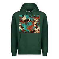 Sports Green Serape Turquoise Glitter Cowhide  Tooled Leather  Tumbler Premium Hoodie - FaDigitalArtStudio