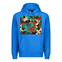 True Royal Serape Turquoise Glitter Cowhide  Tooled Leather  Tumbler Premium Hoodie - FaDigitalArtStudio