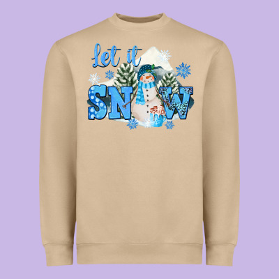 Let It Snow Christmas Heavyweight Sweatshirt Designed By Fadigitalartstudio