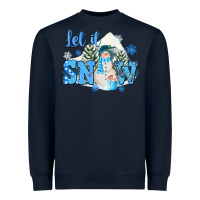 Navy let it snow christmas Heavyweight Sweatshirt - FaDigitalArtStudio