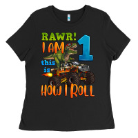 Black rawr i am one this is how i roll Ladies Tee - Artiststas