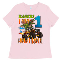 Bubblegum Pink rawr i am one this is how i roll Ladies Tee - Artiststas