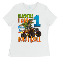 White rawr i am one this is how i roll Ladies Tee - Artiststas