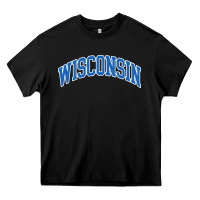 Black wisconsin blue Heavy Core Tee - lanVoArt