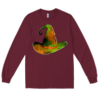 Burgundy leopard witch hat Long Sleeve Tee - Jasminsmagicworld
