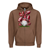 Chestnut American Football Gnome Zipper Hoodie - CowhideDigitalArt