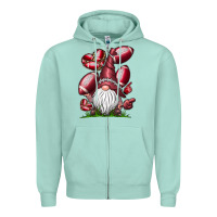 Seafoam American Football Gnome Zipper Hoodie - CowhideDigitalArt