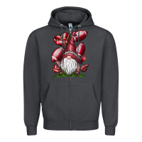 Smoke American Football Gnome Zipper Hoodie - CowhideDigitalArt