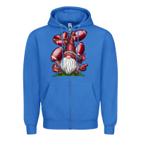 True Royal American Football Gnome Zipper Hoodie - CowhideDigitalArt