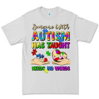 Dove Grey someone with autism has taught me love needs no wo Premium Tee - Artiststas